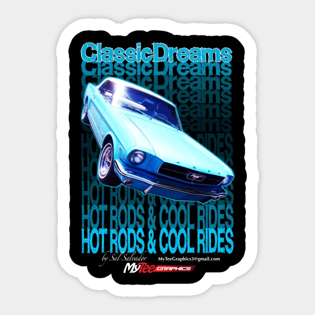 Classic Dreams Series - 1964 Ford Mustang Sticker by MyTeeGraphics